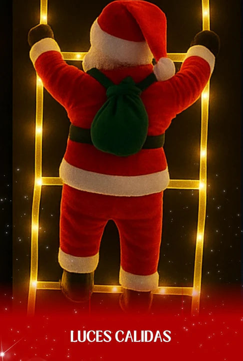 SUPER COMBO NAVIDEÑO 🎅🏼 PAPA NOEL ESCALADOR, + ESCALERA DE LUZ LED